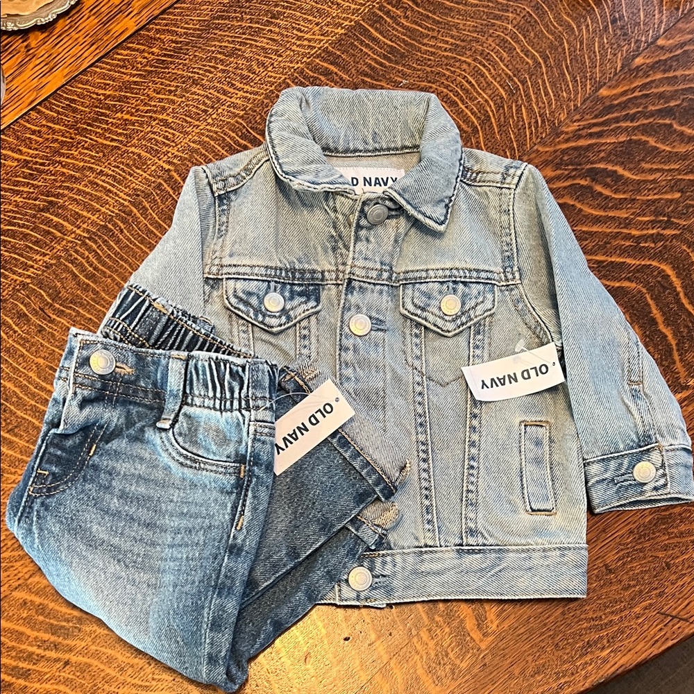 Old Navy 6-12months Blue Jean Jacket and Pants